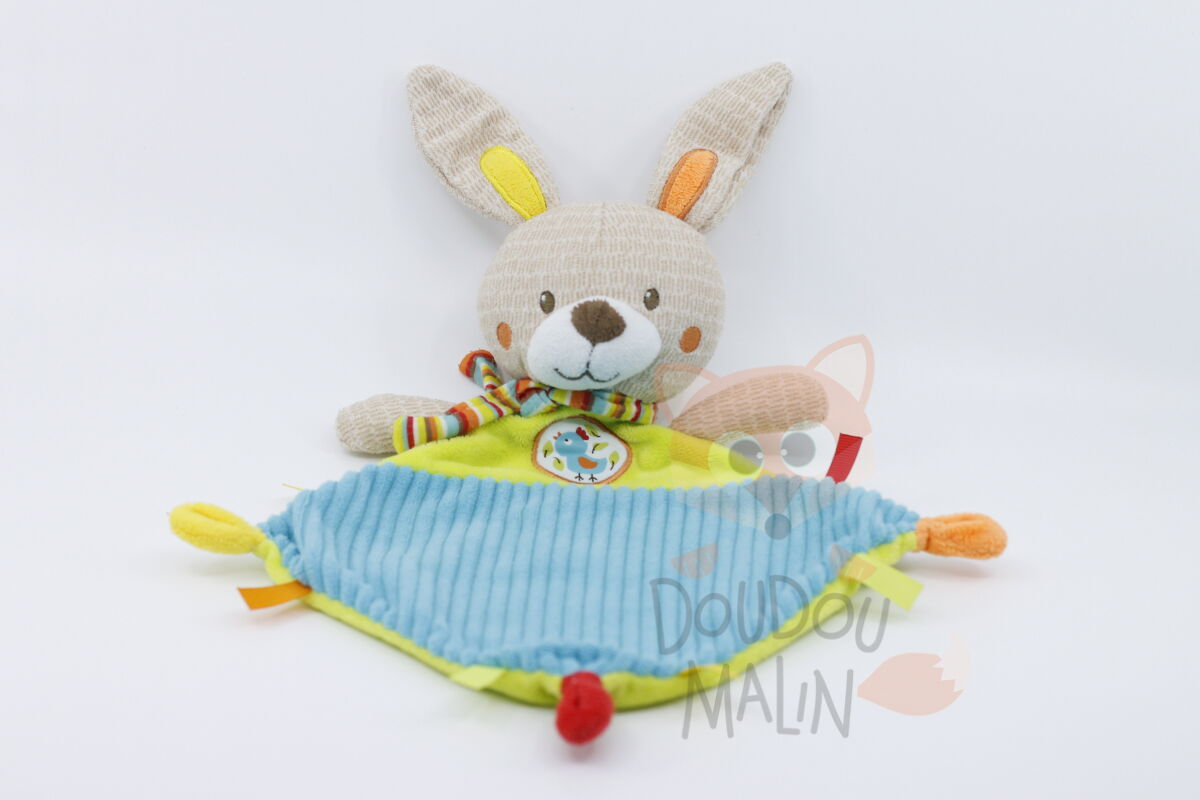 Ouatoo - plat lapin vert bleu 25 cm 